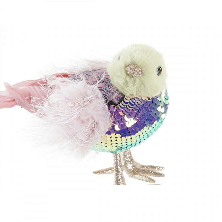 Christmas bauble DKD Home Decor Polyester Bird (18 x 8 x 13 cm) (3) (3 Units)