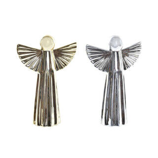 Decorazione Natalizia DKD Home Decor Porcellana Angelo (13 x 5 x 17 cm) (2 Unità)