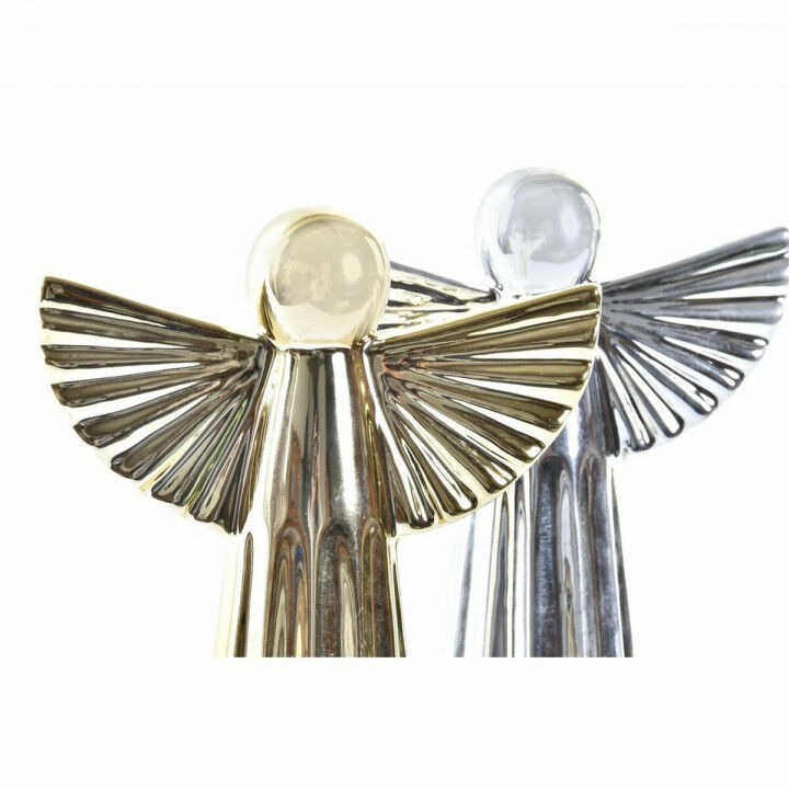 Christmas bauble DKD Home Decor Porcelain Angel (13 x 5 x 17 cm) (2 Units)