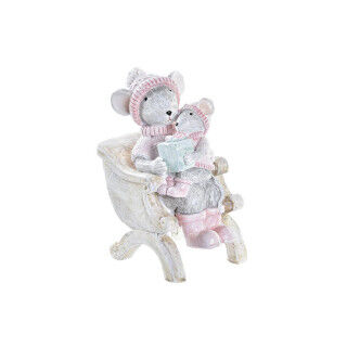 Weihnachtsschmuck DKD Home Decor Mouse Harz (8 x 5,5 x 10 cm)