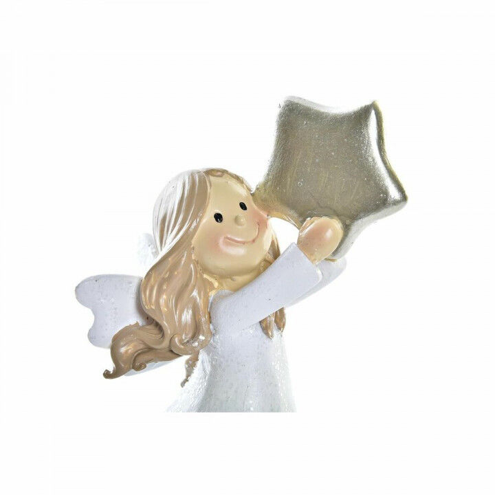 Adorno Navideño DKD Home Decor Resina Ángel (6 x 5,5 x 11,5 cm) (2 Unidades)