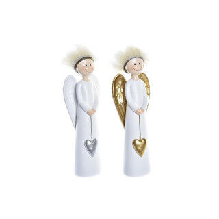 Decorazione Natalizia DKD Home Decor Resina Angelo (7,5 x 5 x 21,5 cm) (2 Unità)