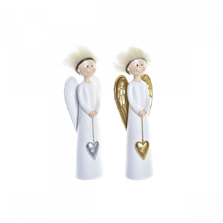 Decorazione Natalizia DKD Home Decor Resina Angelo (7,5 x 5 x 21,5 cm) (2 Unità)