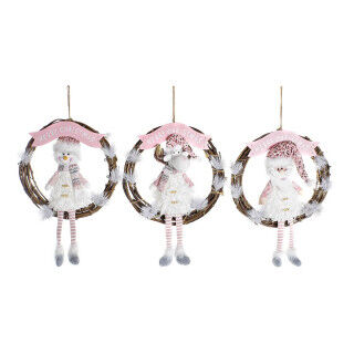 Décorations de Noël DKD Home Decor Rotin (37 x 10 x 38 cm) (3 Unités)