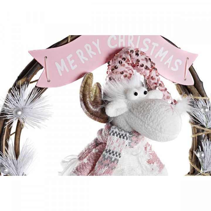 Adorno Navideño DKD Home Decor Ratán (37 x 10 x 38 cm) (3 Unidades)