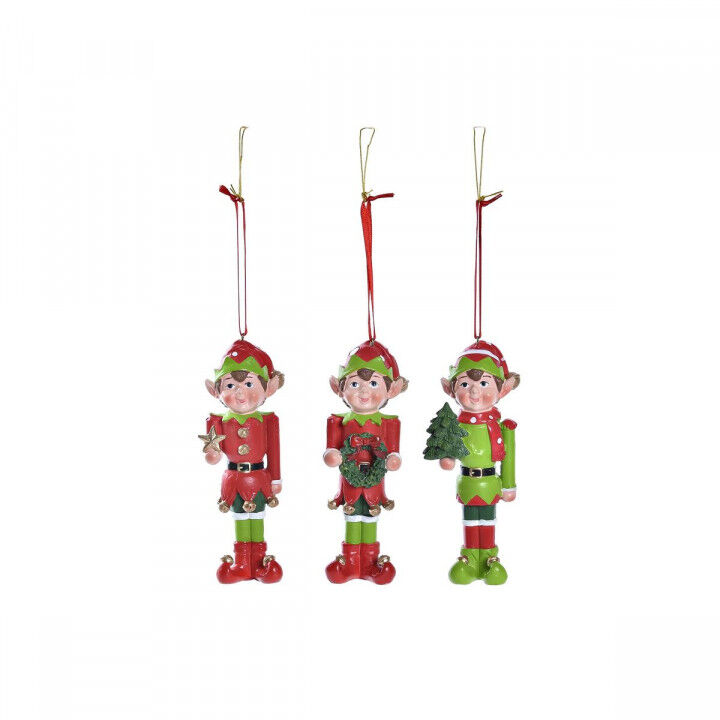 Kerstversiering DKD Home Decor Hars Elf (5 x 4 x 14 cm) (3 Stuks)