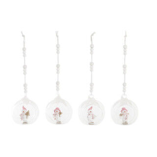 Christmas bauble DKD Home Decor Crystal Resin (7 x 6 x 8 cm) (4 Units)