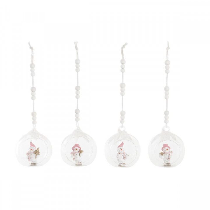 Adorno Navideño DKD Home Decor Cristal Resina (7 x 6 x 8 cm) (4 Unidades)