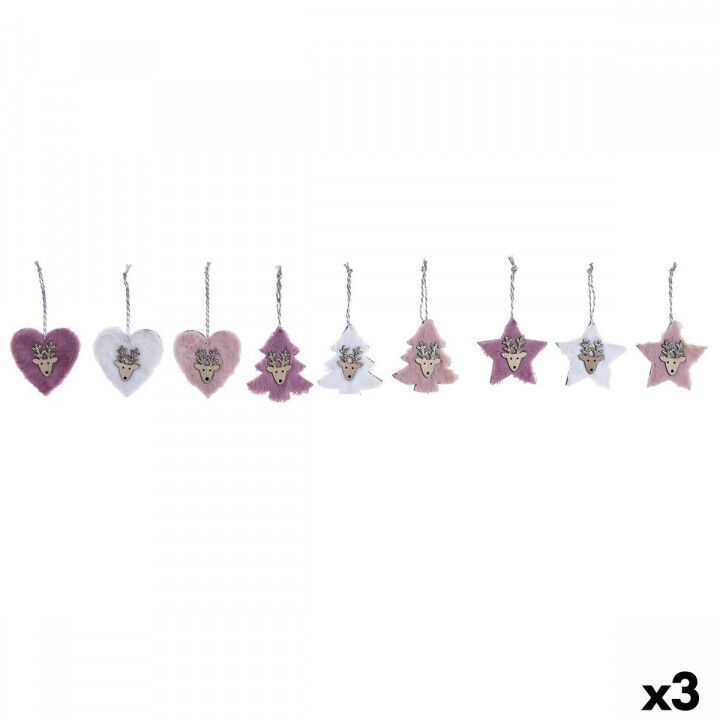 Kerst Decoratie Set DKD Home Decor Polyester (22 x 8 x 1 cm) (3 Stuks)