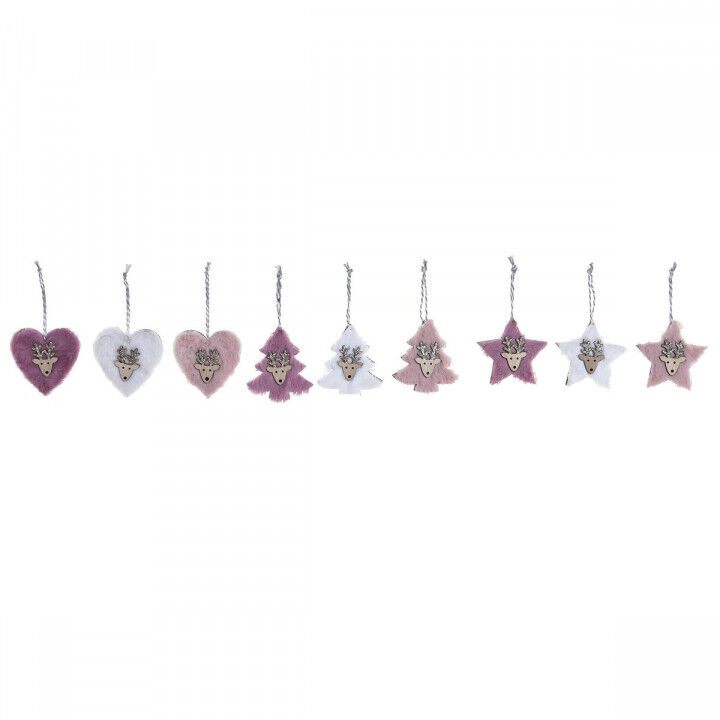 Kerst Decoratie Set DKD Home Decor Polyester (22 x 8 x 1 cm) (3 Stuks)