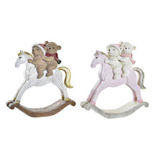 Décorations de Noël DKD Home Decor Résine (14 x 4,5 x 15 cm) (2 Unités)