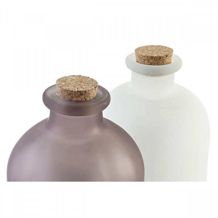 Décoration lumineuse DKD Home Decor Noël Marron Blanc (11 x 11 x 25 cm) (2 Unités)