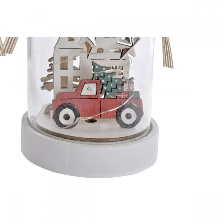 Decorazione luminosa DKD Home Decor Natale Naturale Casa (2 Unità) (9 x 9 x 17 cm)