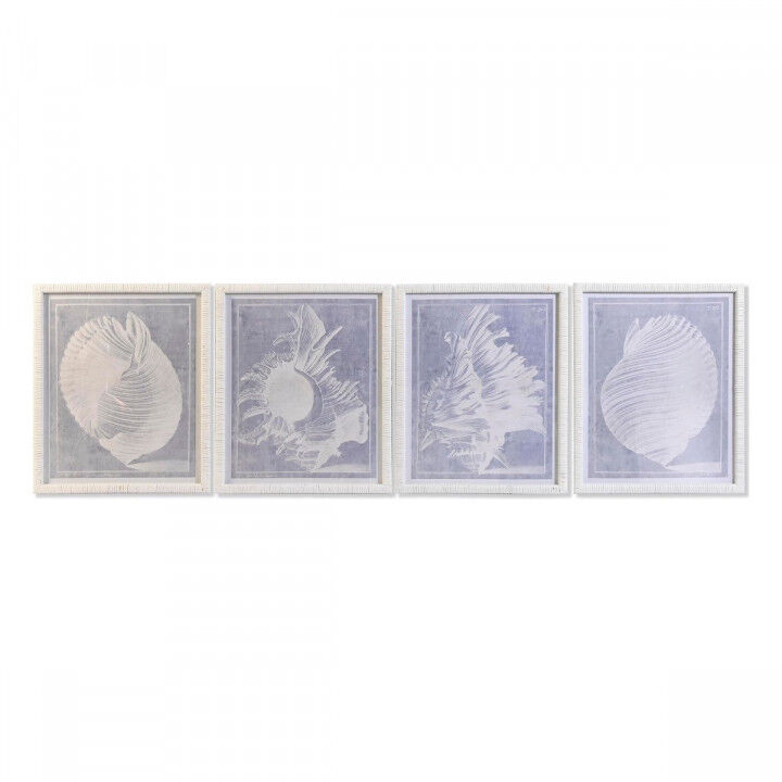 Cadre DKD Home Decor Verre Rotin 50 x 2 x 60 cm 50 x 60 x 2,5 cm Conque