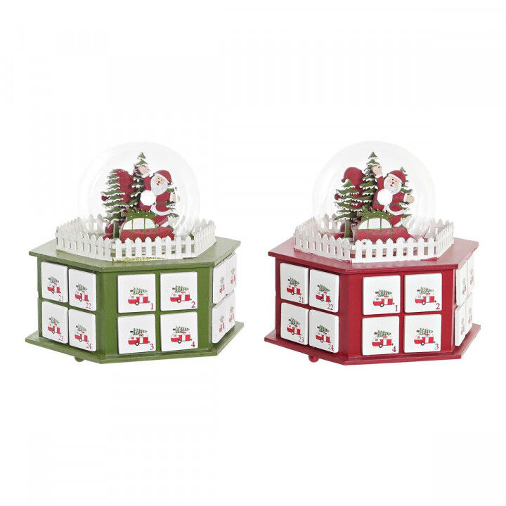 Advent Calendar DKD Home Decor Wood (22 x 19 x 20 cm) (2 Units)