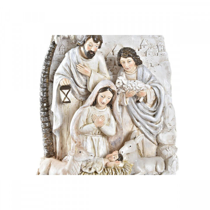 Crèche de Noël DKD Home Decor Doré Crème Résine Multicouleur (18 x 9 x 25,5 cm) (2 Unités)