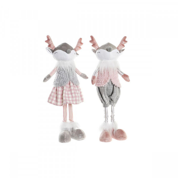 Decoratieve figuren DKD Home Decor Kerstmis Dier Polyester Herten (15 x 11 x 49 cm) (2 Stuks)