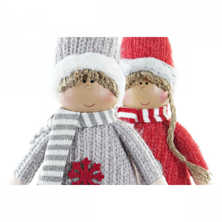 Figurine Décorative DKD Home Decor Noël Poupée Polyester (17 x 9 x 79 cm) (2 Unités)