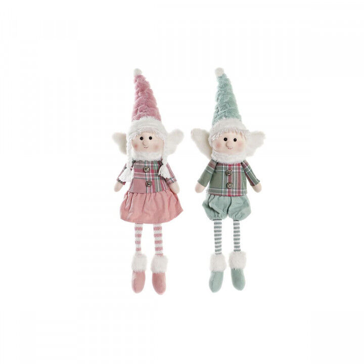 Figurine Décorative DKD Home Decor Noël Fée Polyester Ange (15 x 10 x 53 cm) (2 Unités)