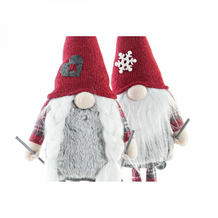 Figurine Décorative DKD Home Decor Noël Gnome Polyester (16 x 12 x 46 cm) (2 Unités)