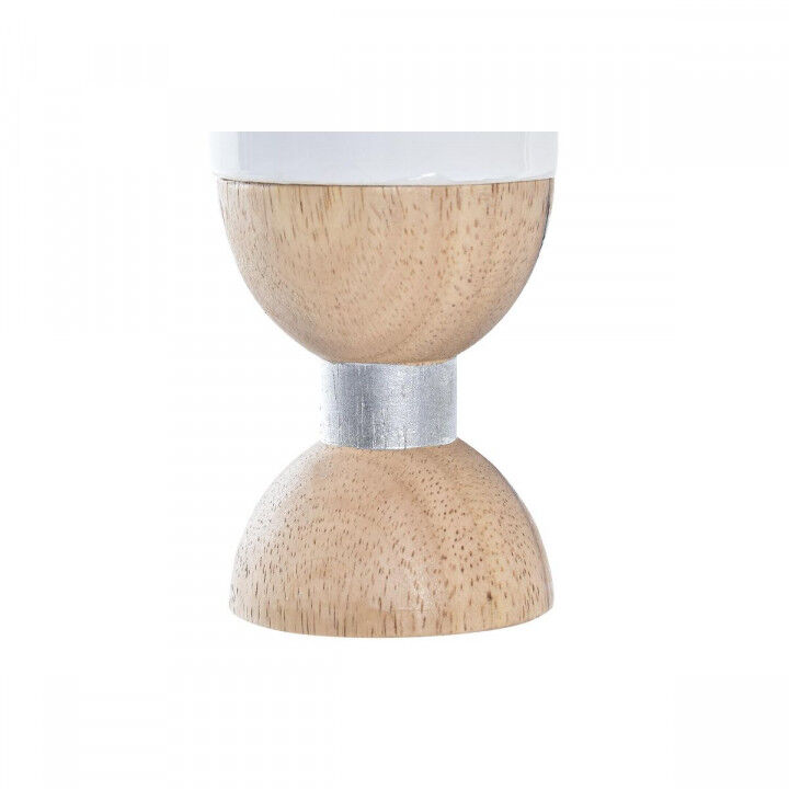 Portacandele Natalizio DKD Home Decor Bianco Marrone Naturale Stella 6 x 6 x 14 cm