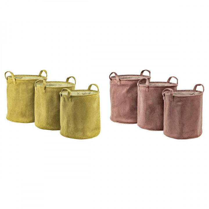 Korb-Set DKD Home Decor Senf Terrakotta 38 x 38 x 40 cm 3 Stücke (2 Stück)