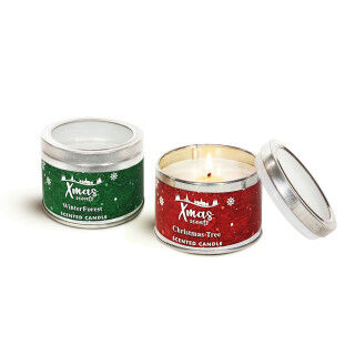 Set de Velas DKD Home Decor Navidad (2 Unidades) (8 x 8 x 6 cm)