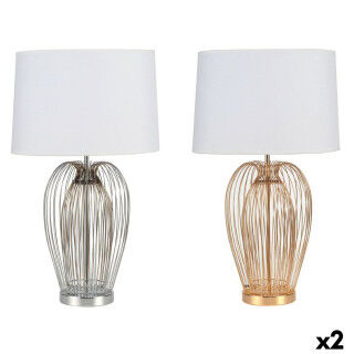 Desk lamp DKD Home Decor Metal White 220 V 35 x 35 x 63 cm 50 W (2 Units)