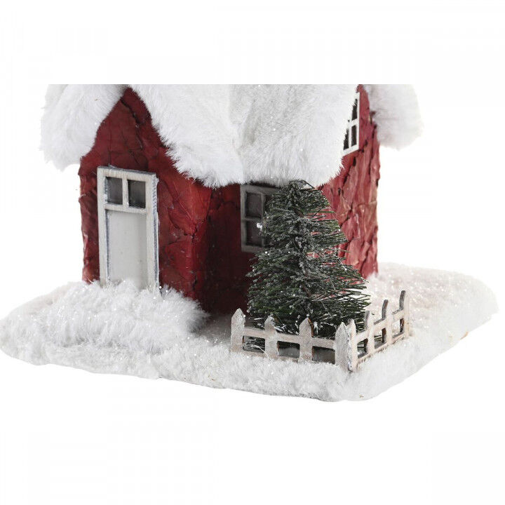 Maison miniature DKD Home Decor Blanc Rouge 17 x 16,5 x 17 cm (2 Unités)
