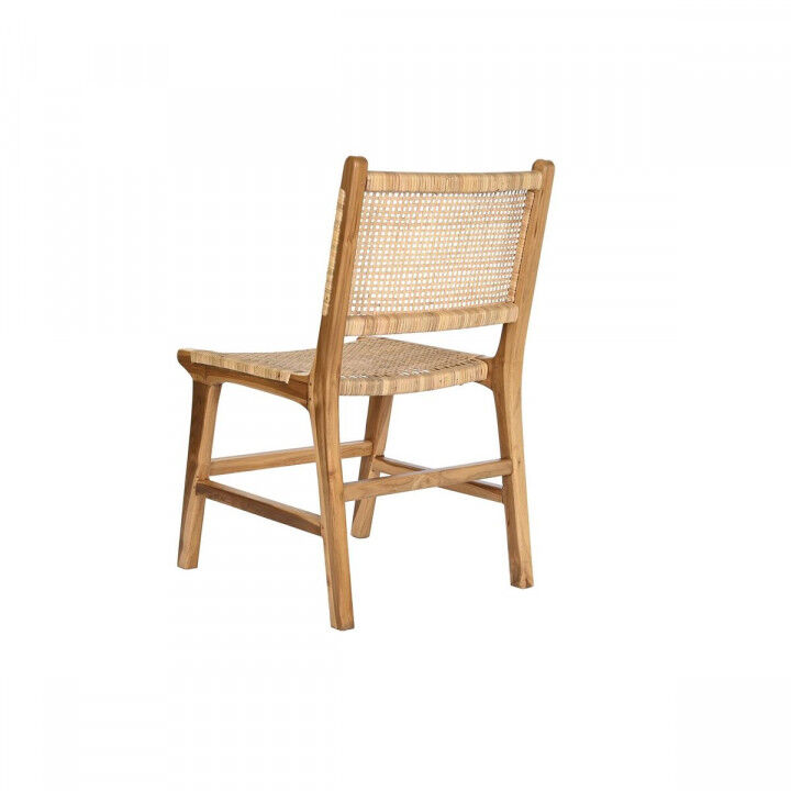 Chair DKD Home Decor 51 x 48 x 86 cm 51 x 54 x 86 cm Natural Teak Light brown Rattan