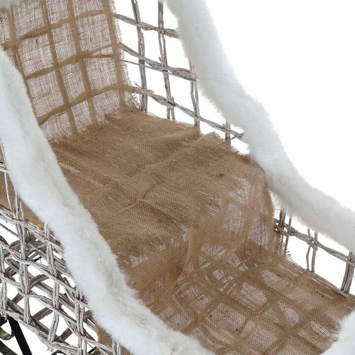 Adorno Navideño DKD Home Decor Luz LED Trineo Blanco 90 x 46 x 62 cm