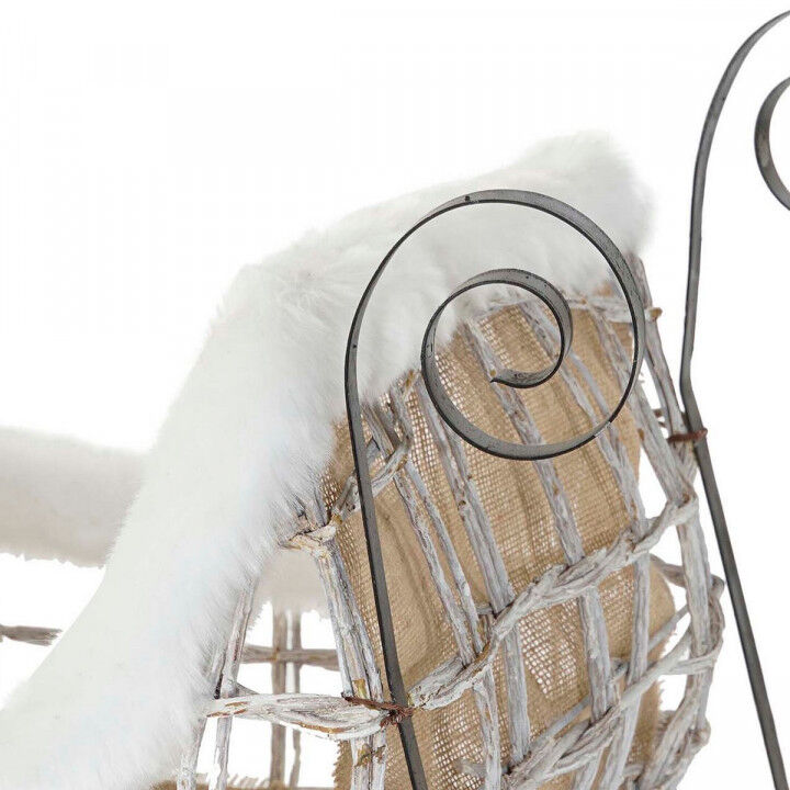 Kerstversiering DKD Home Decor LED Licht Slee Wit 90 x 46 x 62 cm