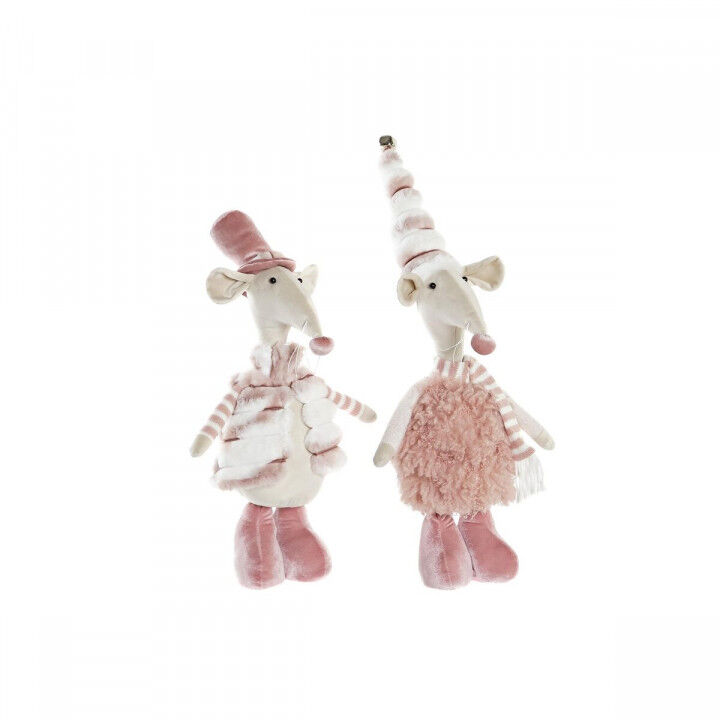 Decorative Figure DKD Home Decor Pink Mouse 16 x 11 x 55 cm (2 Units)