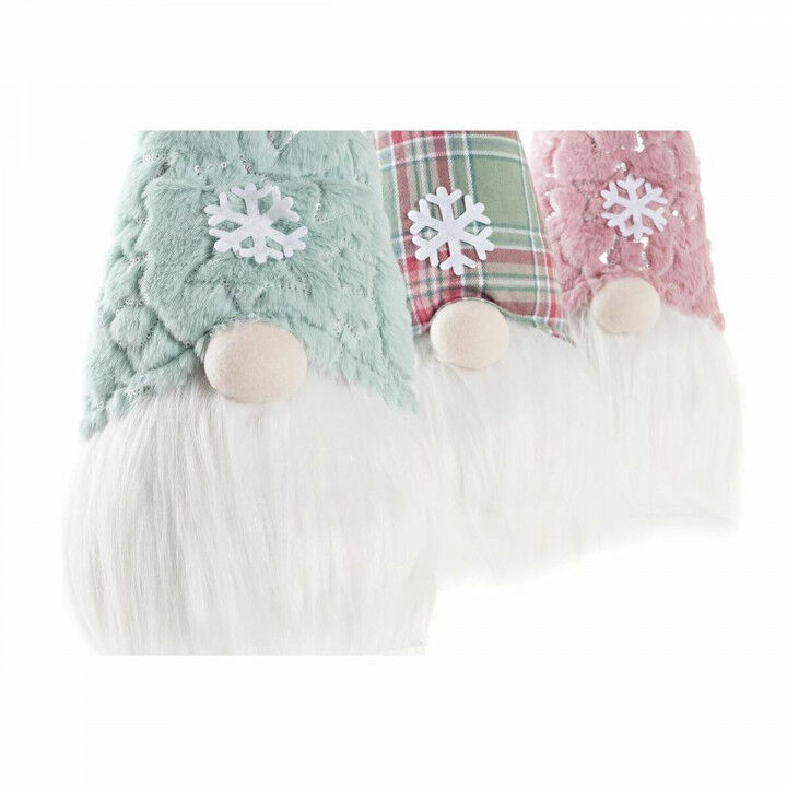 Babbo Natale DKD Home Decor Rosso Verde Rosa Gnomo 17 x 16 x 54 cm (3 Unità)