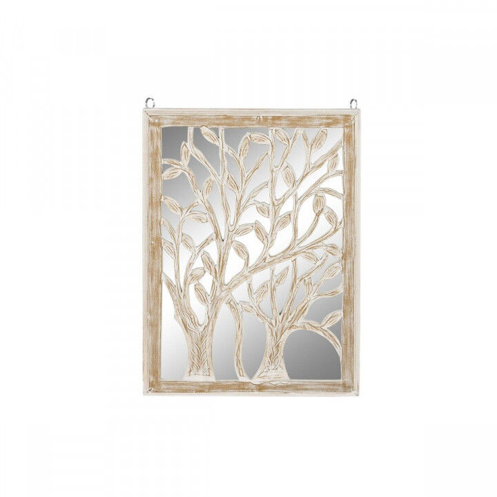 Wall Decoration DKD Home Decor Mirror Tree White MDF Wood (45 x 2,5 x 65 cm)