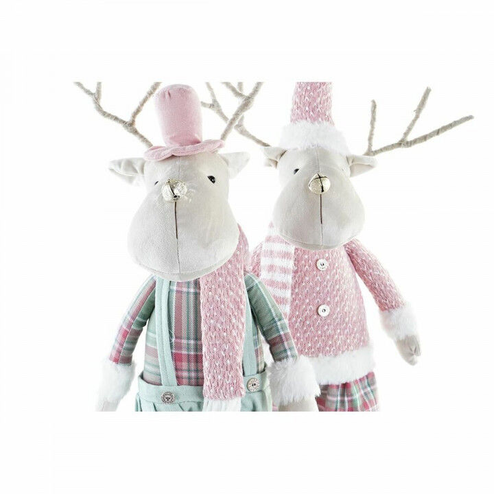 Weihnachtsschmuck DKD Home Decor Rentier Polyester (20 x 17 x 60 cm) (2 Stück)