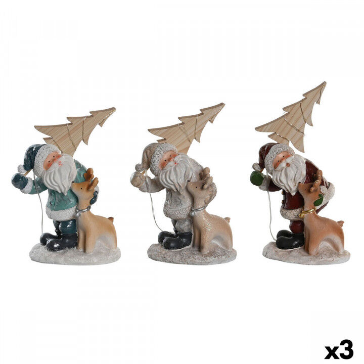 Kerstversiering DKD Home Decor Hars (18 x 11 x 23,5 cm) (3 Stuks)