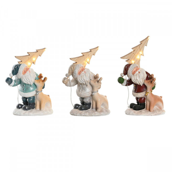 Décorations de Noël DKD Home Decor Résine (18 x 11 x 23,5 cm) (3 Unités)