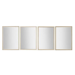 Specchio da parete Home ESPRIT Bianco Marrone Beige Grigio 66 x 2 x 92 cm 70 x 2 x 97 cm (4 Unità)