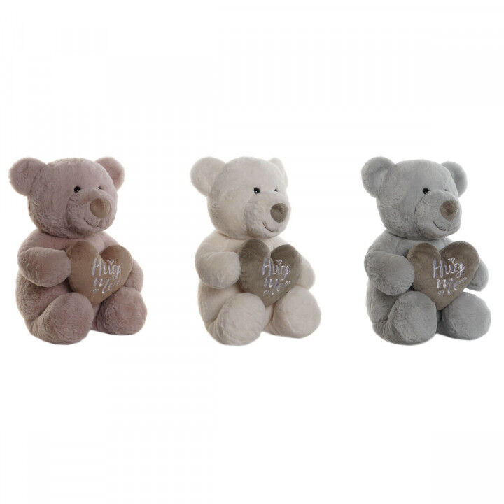 Fluffy toy Home ESPRIT Blue White Pink 25 x 30 x 37 cm (3 Units)