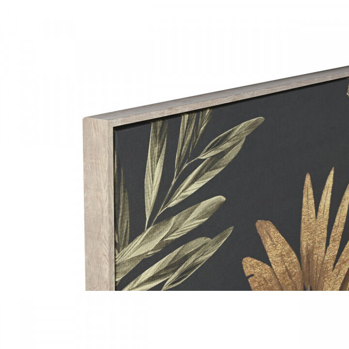 Leinwand Home ESPRIT Schwarz grün Gold Palmen Tropical 103 x 4,5 x 143 cm (2 Stück)