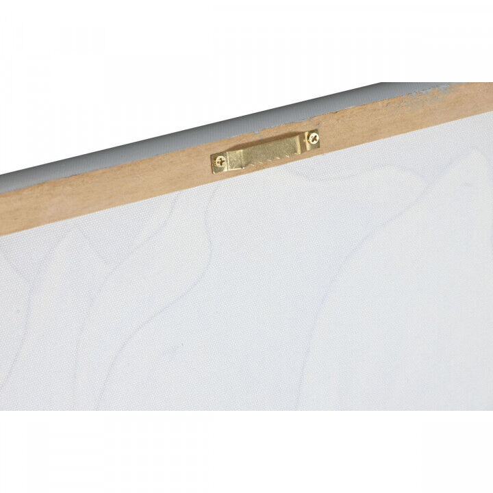 Tela Home ESPRIT Bianco Dorato Fiore Romantico 60 x 3 x 60 cm (2 Unità)