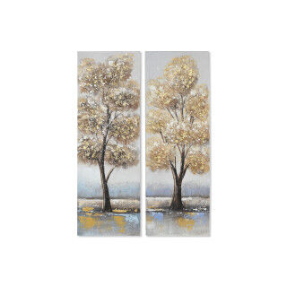 Canvas Home ESPRIT Canvas Hout MDF 30 x 3 x 90 cm