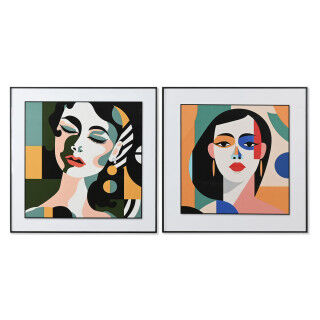 Schilderij Home ESPRIT Aluminium Hout MDF 80 x 3,5 x 80 cm