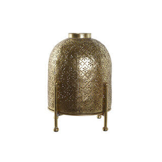 Kerzenschale Home ESPRIT Gold Metall Kristall 19 x 19 x 24,5 cm