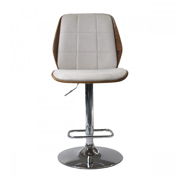 Stool Home ESPRIT Brown Beige Silver Walnut 50 x 52 x 121 cm
