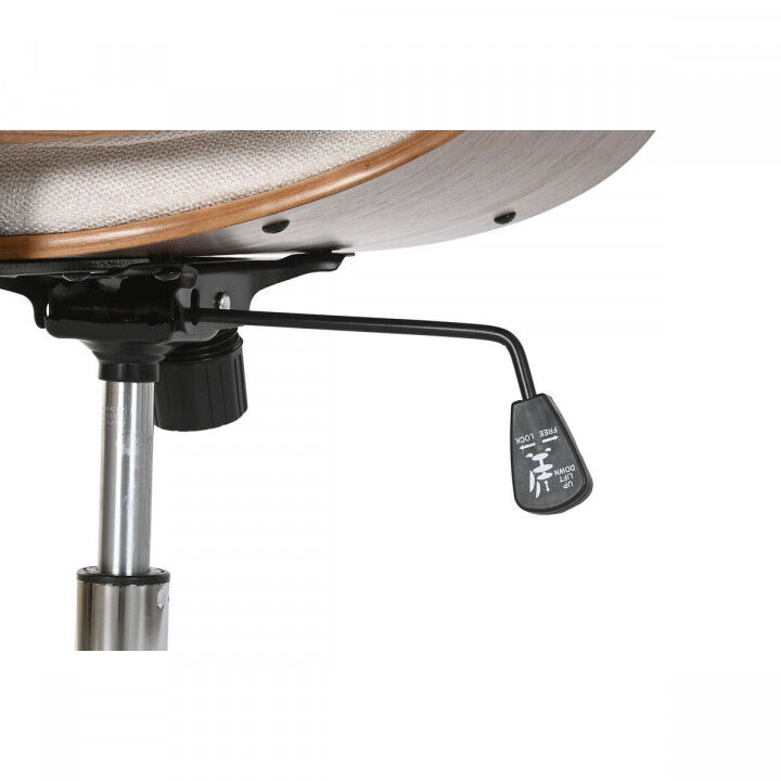 Silla de Oficina Home ESPRIT Marrón Beige Plateado