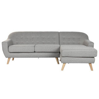 Sofa Home ESPRIT Grijs Crème Scandi 226 x 144 x 84 cm