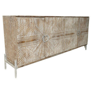 Dressoir Home ESPRIT Wit Mangohout 180 x 40 x 80 cm