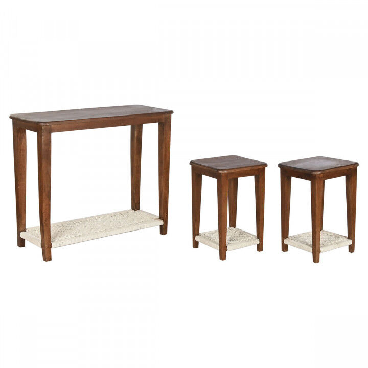 Set of 3 tables Home ESPRIT Brown 95 x 40 x 81 cm (3 Pieces)